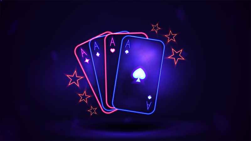 casino neon cards
